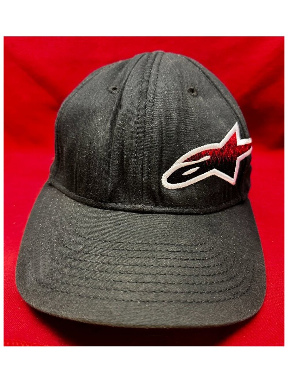 Vintage Alpinestars Ball Cap Hat Black Size Small/Medium